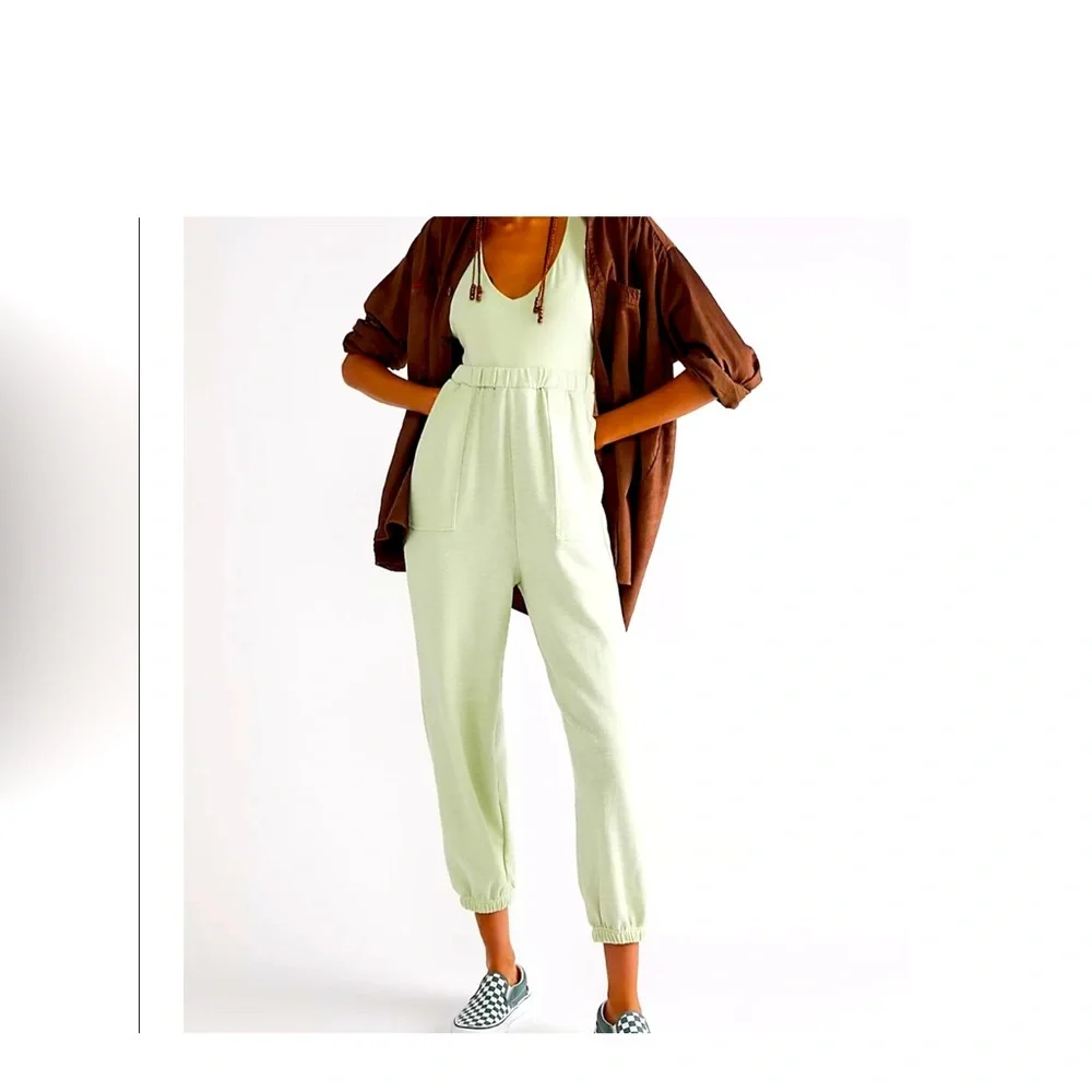 Free People Beach Kyle One Piece Green Jumpsuit Romper - Picture 1 of 16